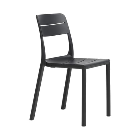 Stapelbarer Stuhl Cassia Bistrot corian schwarz - NARDI