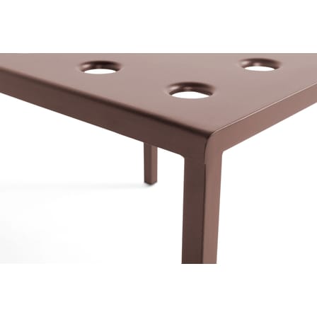 Table basse Balcony métal rouge / 50 x 51,5 cmx H 39 cm - Bouroullec, 2022 - Hay