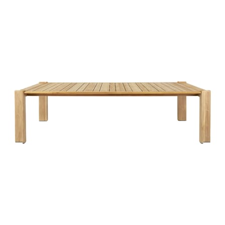 Table rectangulaire Atmosfera bois naturel / 281 x 105 cm - 8 personnes / Teck / Seconde vie - Gubi