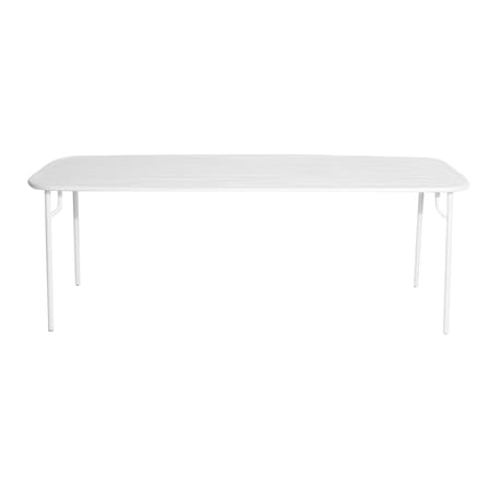 Table rectangulaire Week-End métal blanc / 220 x 85 cm - Aluminium - Petite Friture