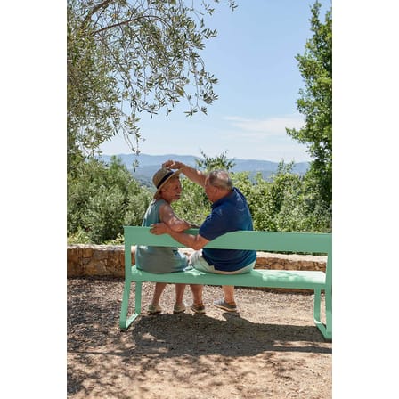 Banc avec dossier Bellevie métal violet / L 161 cm - 4 places - Fermob