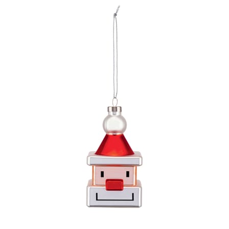 Santa Cube Bauble glass multicoloured / Hand-painted blown glass - Alessi
