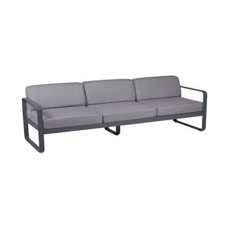 Divano da giardino a 3 posti Bellevie metallo tessuto grigio 3 posti / L 235 cm - Tessuto grigio - Fermob
