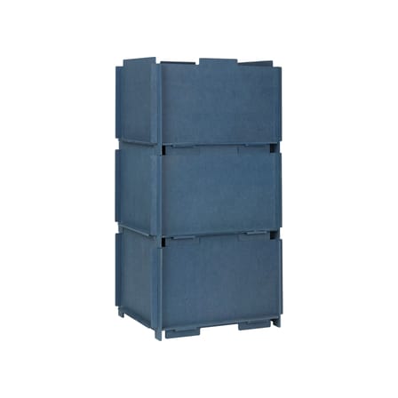 Boîte empilable Stacie bois bleu / 44 x 34 x H 28 cm - MDF - BROSTE COPENHAGEN