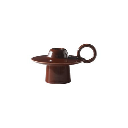 Bougeoir Momento JH39 céramique marron / Jaime Hayon - Ø 11,8 x H 8,5 cm - &tradition