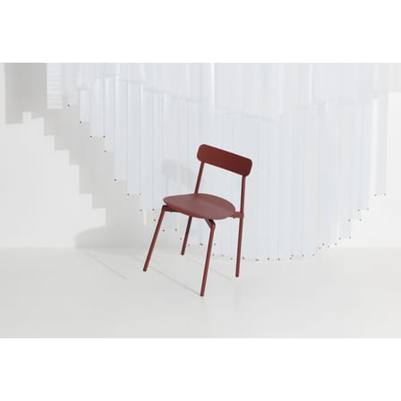 Chaise empilable Fromme métal rouge / Aluminium - Petite Friture