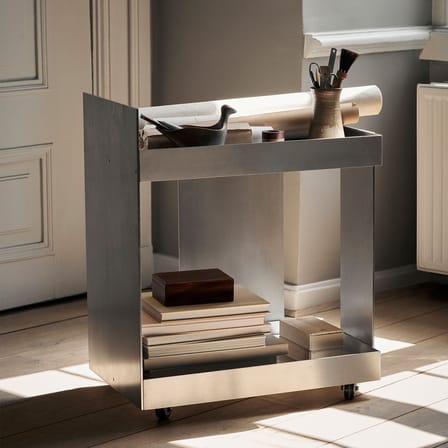 Desserte Lager métal / 60 x 38 x H 70,5 cm - Aluminium - Ferm Living