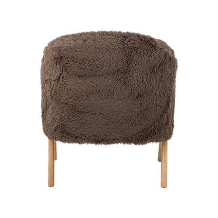 Fauteuil rembourré Camino marron / Fourrure - Bloomingville