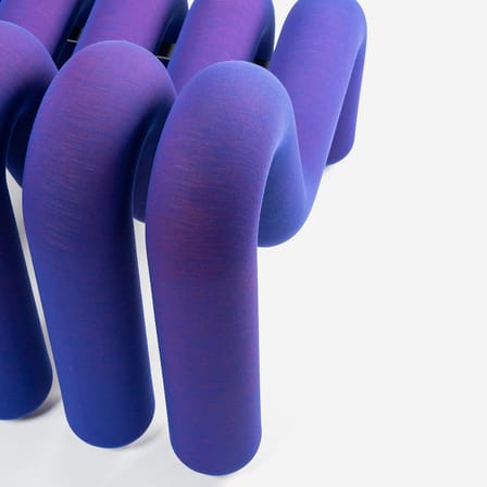 Fauteuil rembourré Extra Bold Sofa tissu violet / Canapé modulable - L 72 cm (4 tubes) - Moustache