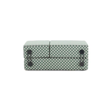 Chauffeuse convertible Trix OUTDOOR x Liberty tissu vert / Lit d'appoint - Kartell