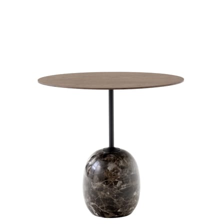 Guéridon Lato LN9 marbre bois naturel / Marbre & bois - 50 x 40 x H 45 cm - &tradition