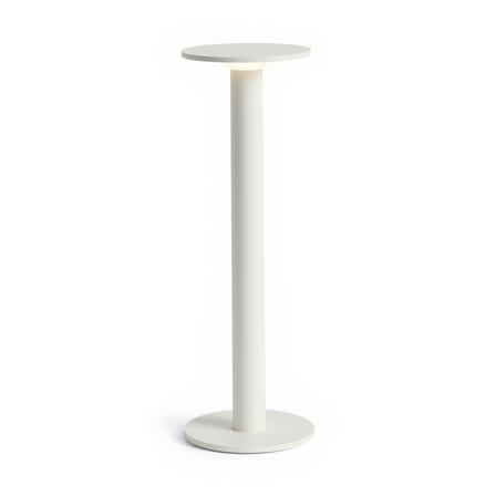 Kabellose, wiederaufladbare Außenlampe Host Large metall weiß / LED - H 30 cm / Magnetische Befestigung - Hay