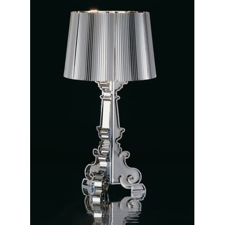 Lampe de table Bourgie Chrome plastique gris argent métal / H 68 à 78 cm - Ferruccio Laviani, 2004 - Kartell