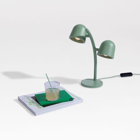 Lampe de table Little Lebow métal vert / 2 spots orientable - Fatboy