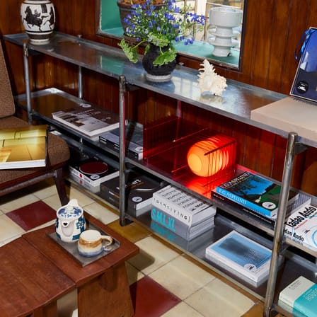 Lampe de table Lop Small Rectangle plastique rouge / Lauréat Archiproducts Design Award - BANG