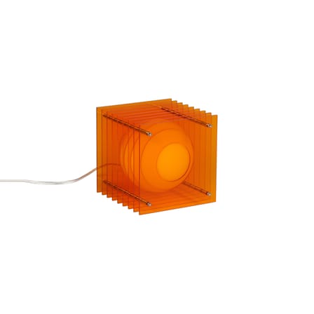 Lampe de table Lop Small Square plastique orange / Lauréat Archiproducts Design Award - BANG