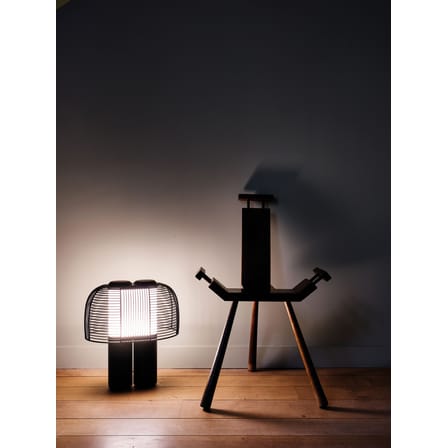 Lampe de table Yasuke LED métal noir / L 39,5 x H 43 cm - DCW éditions