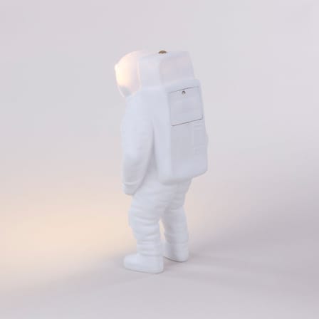 Lampe sans fil rechargeable Flashing Starman LED plastique blanc / Résine / H 33 cm - Diesel living with Seletti