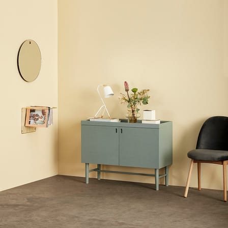 Miroir mural Hall bois argent / Ø 50 cm - HÜBSCH