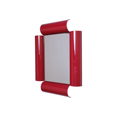 Miroir mural Ouverture métal rouge / 40 x 60 cm - Axel Chay
