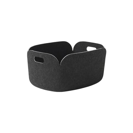 Panier Restore tissu noir / 35 x 48 cm - Feutre 100% recyclé - Muuto