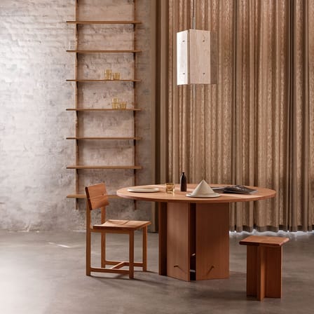 Aukko Round table natural wood / Ø 140 cm - Ferm Living