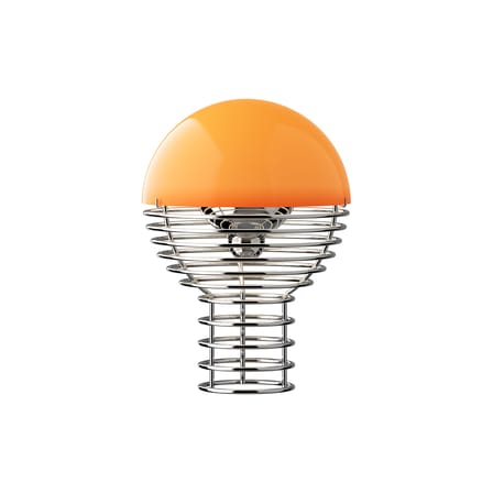 Schnurlosleuchte Wire Portable LED metall orange / Ø 18 x H 25 cm - Verner Panton, 1972 - Verpan