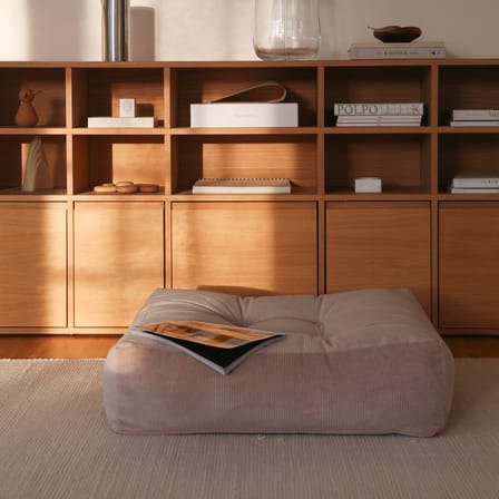 Sitzkissen More textil weiß / 70 x 70 cm - Handgefertigt in Europa - KARUP
