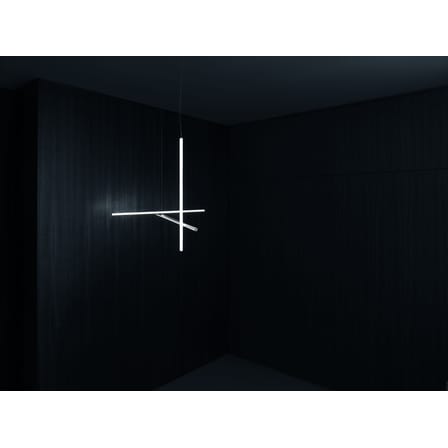 Suspension Coordinates  S1 gris argent métal LED/ L 78 x H 78 cm - Flos