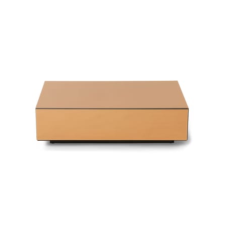 Table basse Mirror Block verre marron / 90 x 90 cm x H 22 cm - HK LIVING