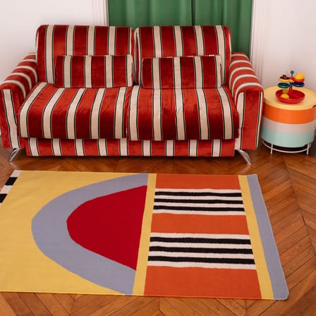 Tappeto Eden tessuto multicolore / 210 x 140 cm - Tessuto a mano - COLORTHERAPIS