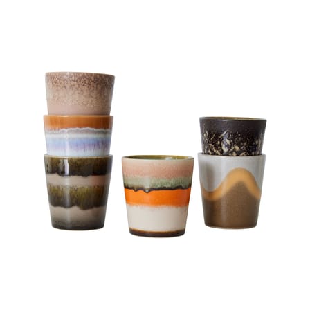 Set de 6 tasses à café 70s ceramics / 23 cl - HK LIVING