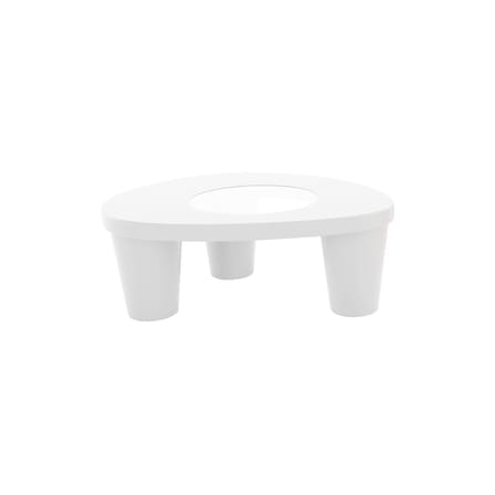 Tavolino Low Lita vetro materiale plastico bianco / 90 x 74 cm - Slide
