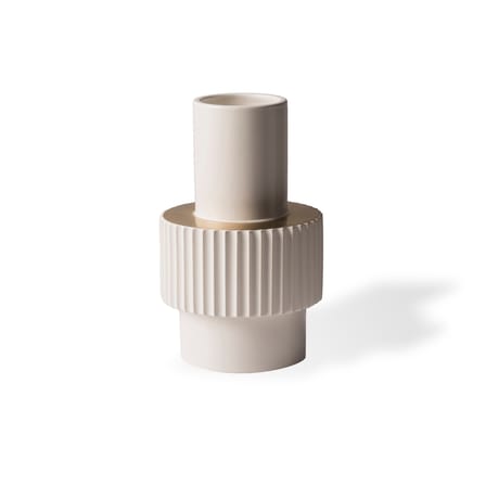 Vase Gear Small céramique blanc / Ø16 x H25,5 cm - POLSPOTTEN