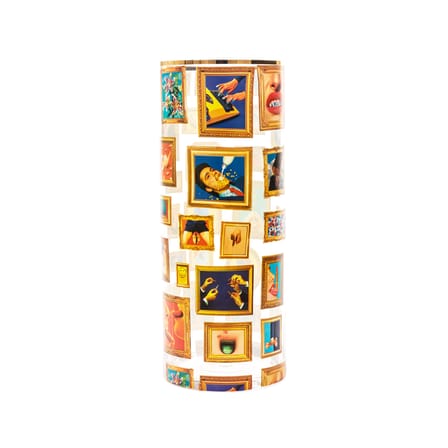Vase Toiletpaper - Frames verre multicolore / Medium - Ø 20 x H 50 cm / Détail or 24K / Seconde vie - Seletti