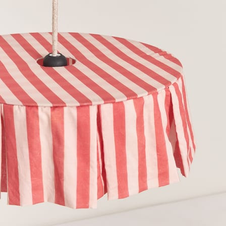 Abat-jour Vibes tissu rouge / Ø 40 x H 12 cm - Voile de coton - NOBODINOZ