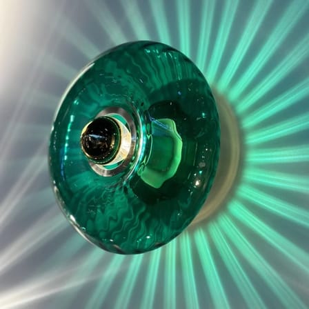 Applique Grace verre vert / Small - Ø 20 cm - ELEMENTS LIGHTING