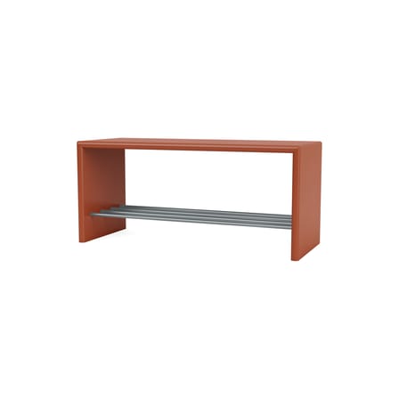 Banc Montsk bois orange / Rangement chaussures - L 100 cm - MONTANA