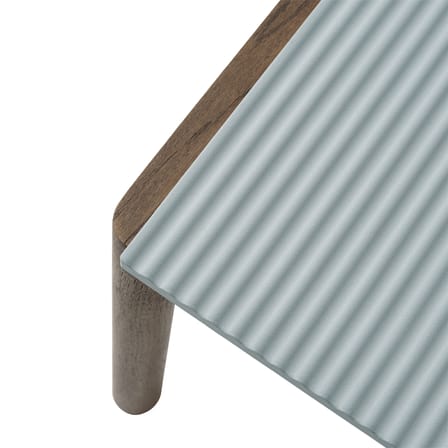 Couple Coffee table ceramic blue / 84.5 x 40 x H 40 cm - Reversible stoneware tabletop - Muuto