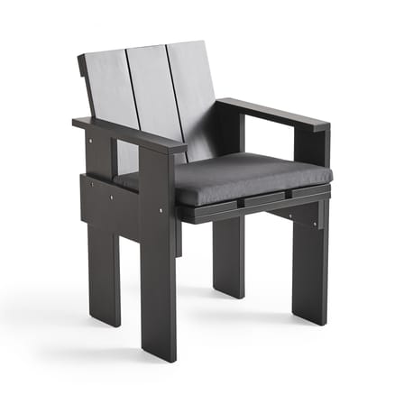 Fauteuil de repas Crate Outdoor bois noir / Gerrit Rietveld, 1934 - Hay