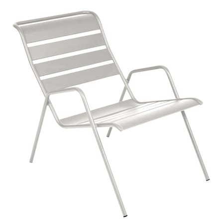 Fauteuil bas Monceau métal gris / Empilable - Fermob