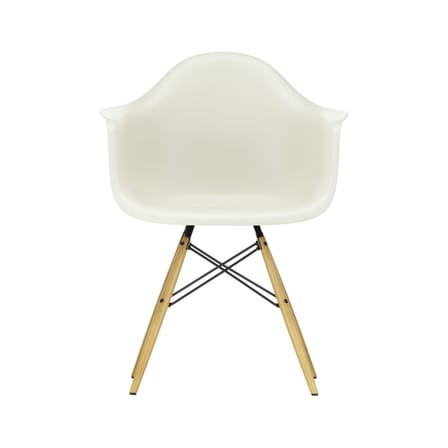 Fauteuil RE DAW - Eames Plastic Armchair plastique gris / (1950) - Pieds bois clair / Recyclé - Vitra