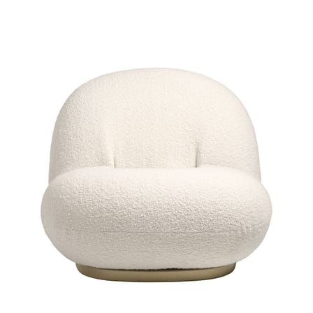 Fauteuil rembourré Pacha tissu blanc / Pierre Paulin - Réédition 1975 - Gubi
