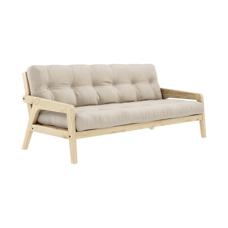 Schlafcouch Grab holz beige / L 204 cm - 3-Sitzer - KARUP