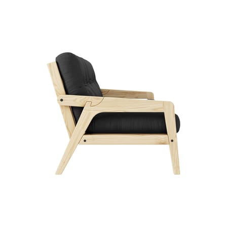 Schlafcouch Grab holz grau / L 204 cm - 3-Sitzer - KARUP