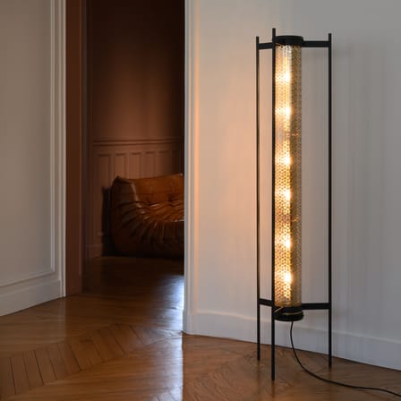 Lampadaire Vendôme métal or / H 154,5 cm - SAMMODE STUDIO