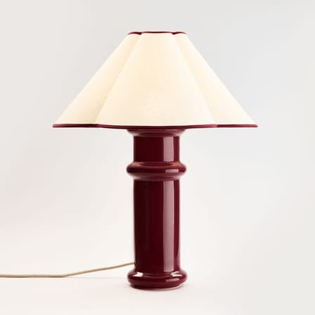 Lampe de table Heath céramique rouge / H 61 cm - TALA