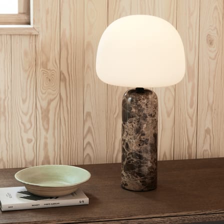 Lampe de table Kin LED marbre marron / Ø 20 x H 40 cm - Northern 