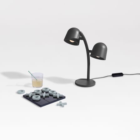 Lampe de table Little Lebow métal gris / 2 spots orientable - Fatboy