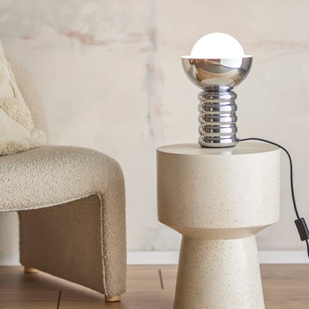 Lampe de table Spike métal argent / Ø 20 x H 32 cm - Bloomingville